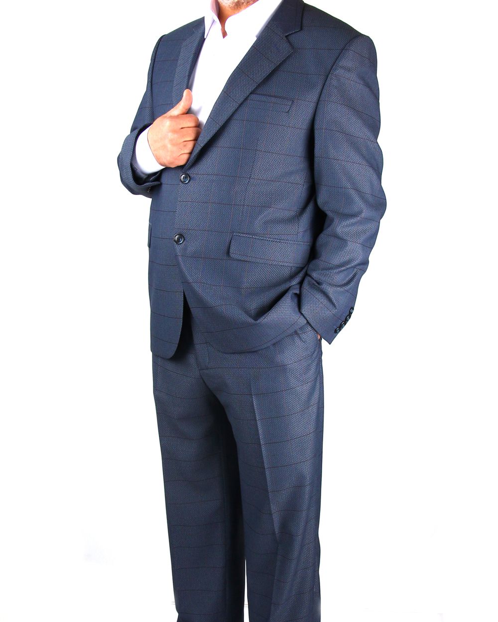 Ekoseli Çizgili Takım Elbise