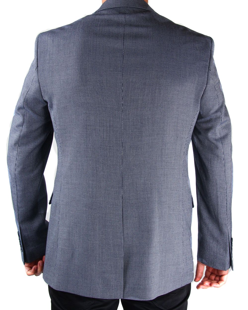 Dar Kesim Kare Desenli Ceket